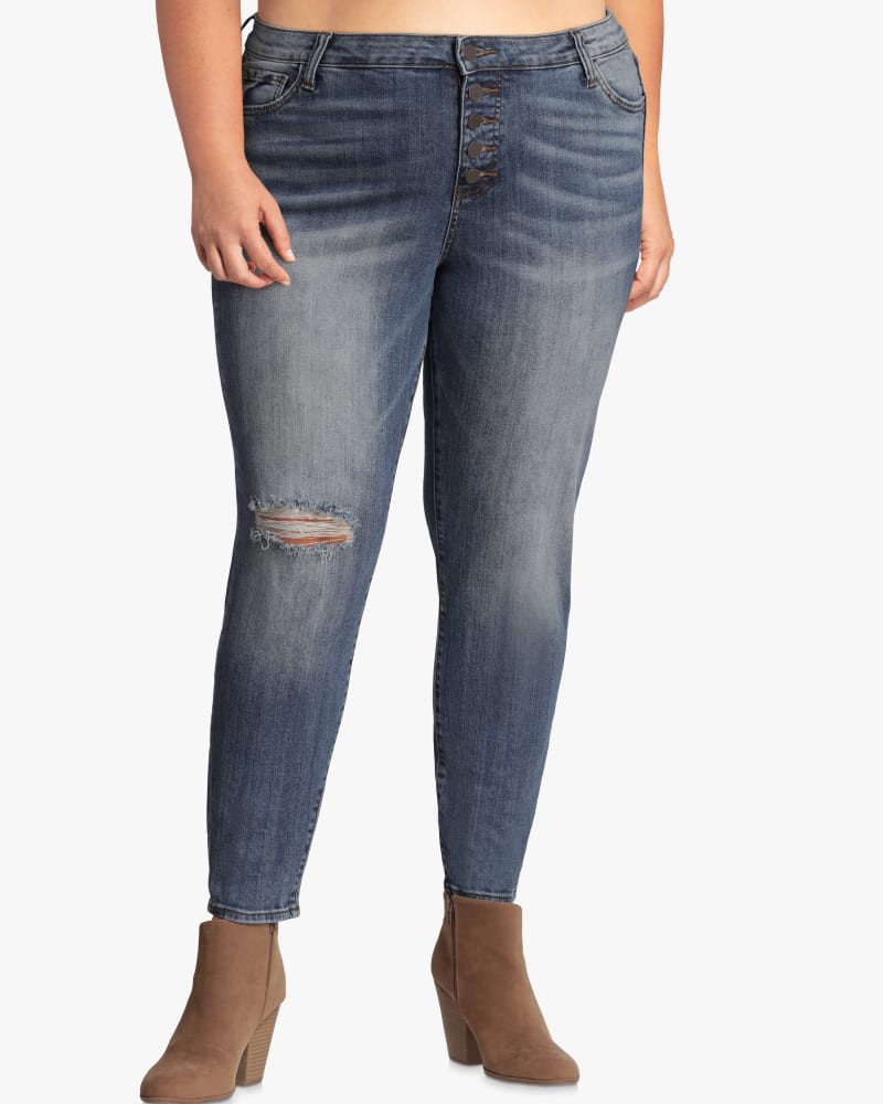 Front of plus size Herald High Rise Ankle Skinny Jean by Kut From The Kloth | Dia&Co | dia_product_style_image_id:117368